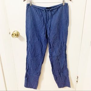 5/$25 The Limited Navy Blue/white stripe Linen Pants vintage Size Petite